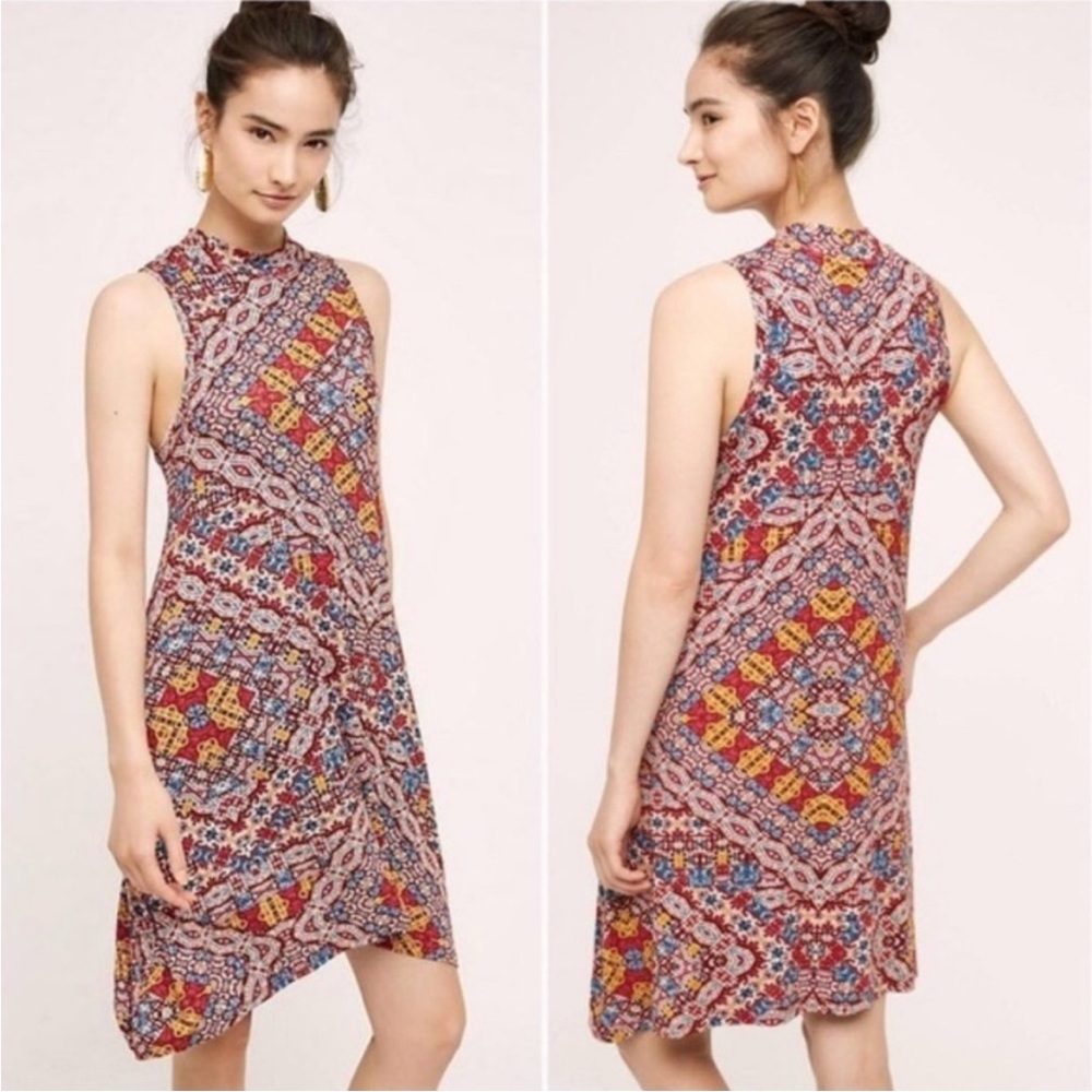 Anthropologie Maeve stretch pullover sleeveless dress Large